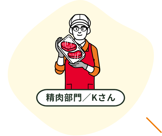 精肉部門／Kさん